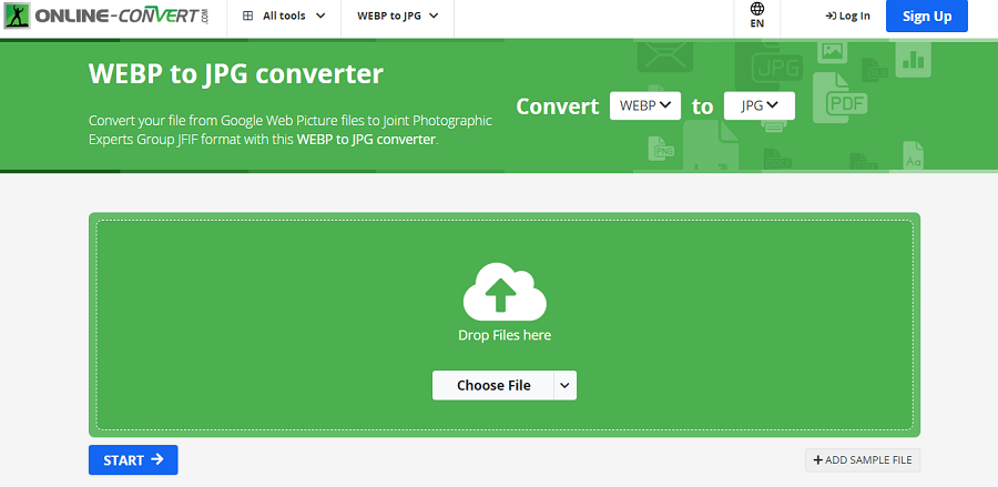 How to convert WEBP images to JPG online free and download 4 online convert